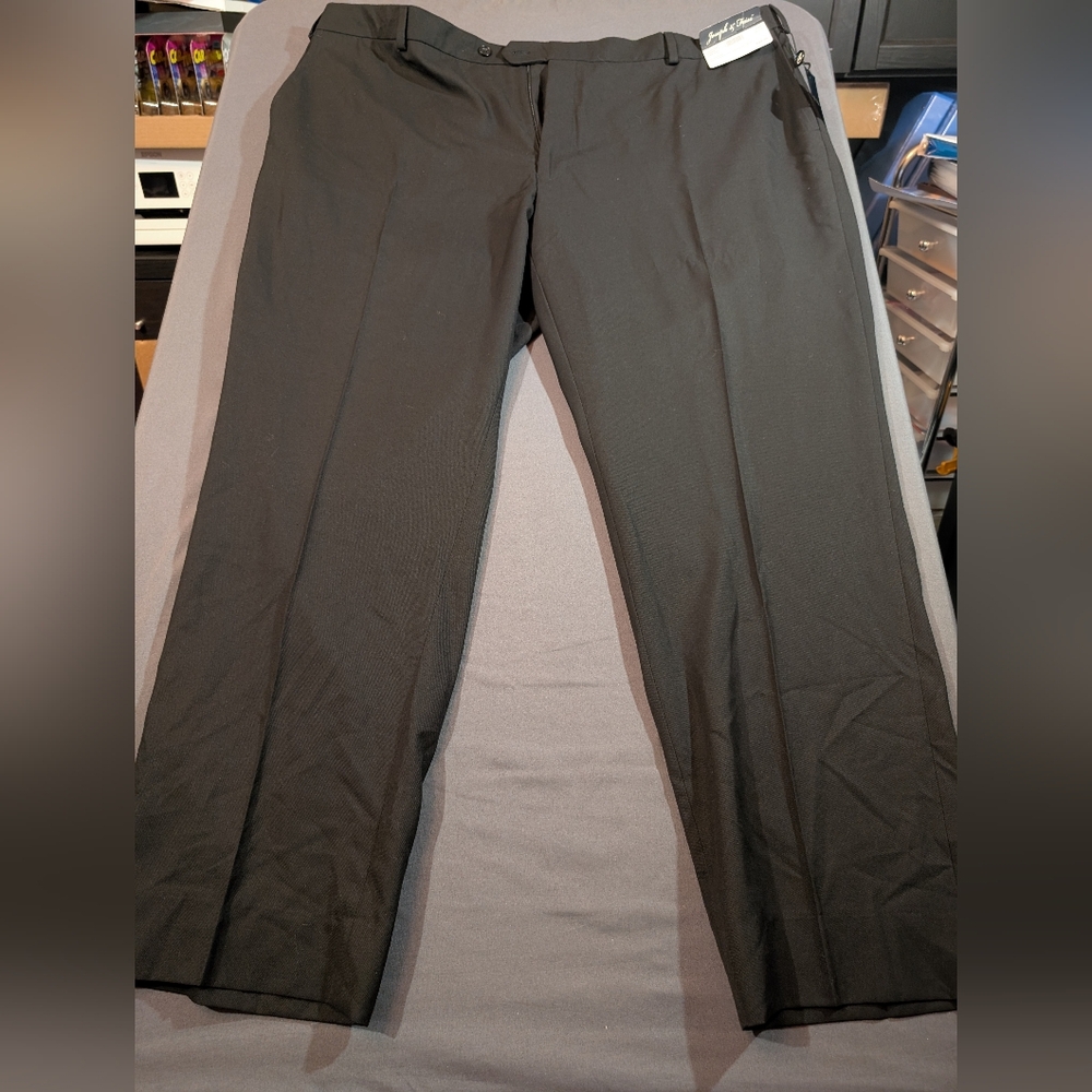 Men's Black Dress Pants - Classic Straight Leg